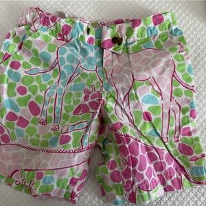 Lilly Pulitzer Kids Pink and Green Patterned Shorts
